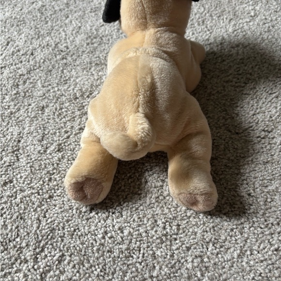 Charming Plush Pug Toy in Black and Tan - Picture 2 of 5